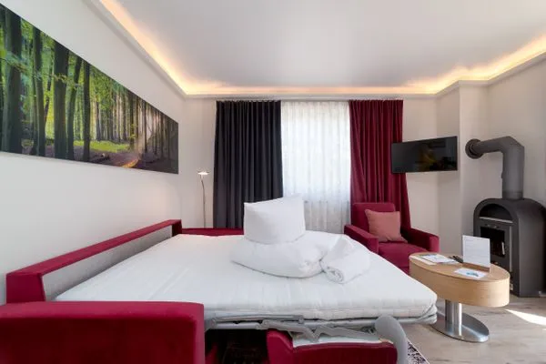 Wohnzimmer  Villa Nause, Ferienwohnung Buchenfreund mit Spa und Freizeit
