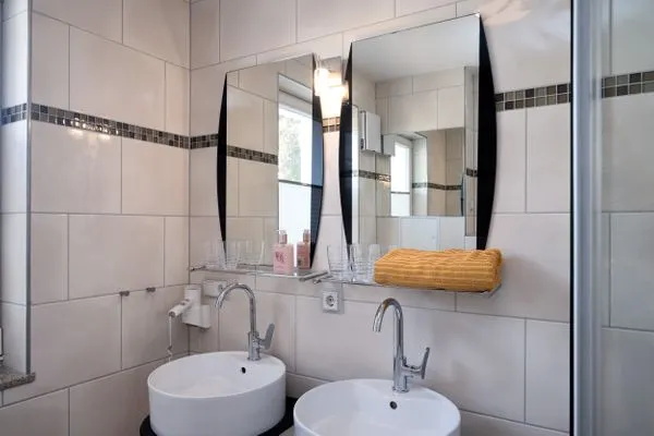 Badezimmer  Villa Nause, Ferienwohnung Buchenfreund mit Spa und Freizeit