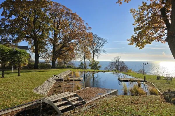 Garten  Villa Nause, Ferienwohnung Buchenfreund mit Spa und Freizeit