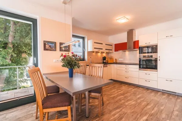 Küche / Küchenzeile  Villa Friede-Marie, App. Ostseeweitblick - mit traumhaften Meerblick