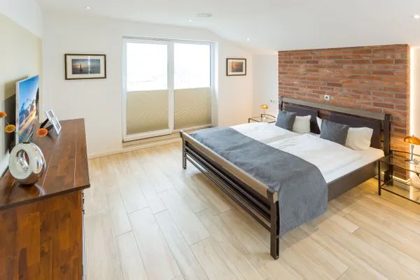 Schlafzimmer  Villa am Kreidebruch, FeWo OstseeWeitblick - Panoramablick auf die Ostsee