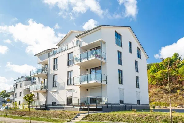 Fassade / Eingang  Villa am Kreidebruch, FeWo OstseeWeitblick - Panoramablick auf die Ostsee