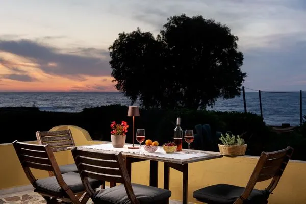 Terrace  Esperides by the sea