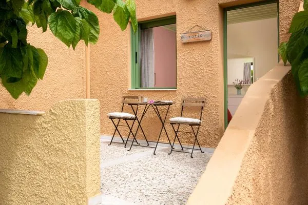 Terrace  Esperides by the sea