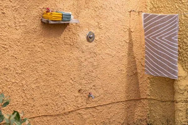 outdoor shower  Esperides by the sea