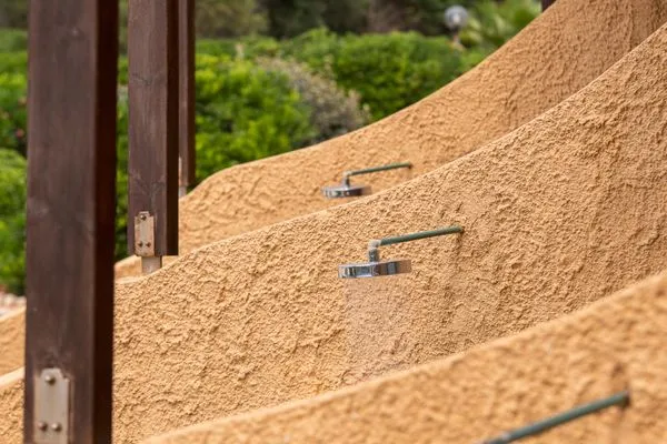outdoor shower  Esperides by the sea