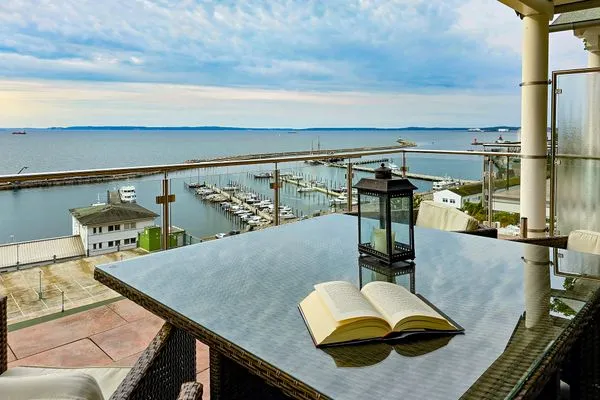 Balkon  Villa Friede-Marie, Penthouse Lenea - herrlicher Meerblick über die Ostsee