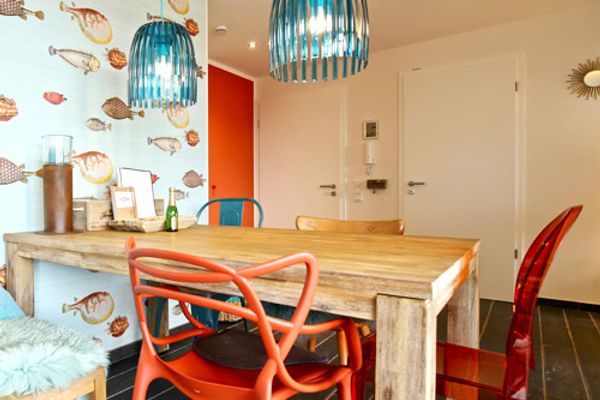 Bootshaus I Ferienwohnung Unter Fischen Wangerooge - Küche / Küchenzeile