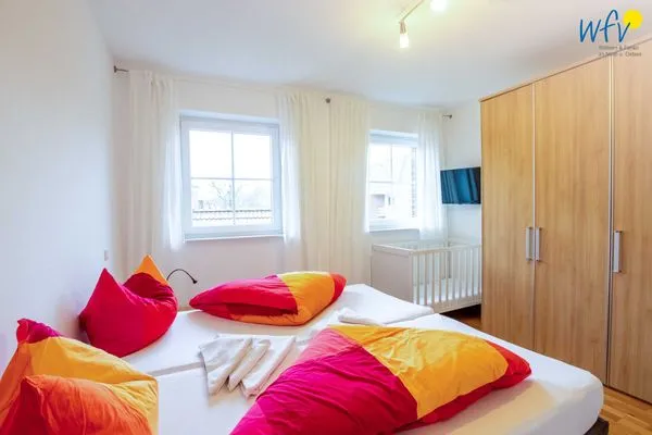 Schlafzimmer Ferienhaus Upholmstraße 105a Röverland