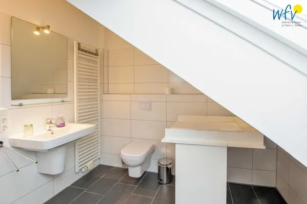 Badezimmer Ferienhaus Upholmstraße 105a Röverland