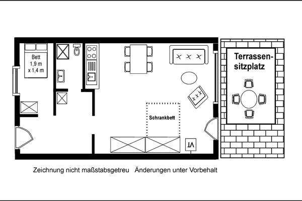 Grundriss  Strandläufer, Whg. 7