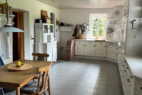  Alte Meierei Poppenbüll,Osterhever,Tetenbüll - Küche mit Esstisch