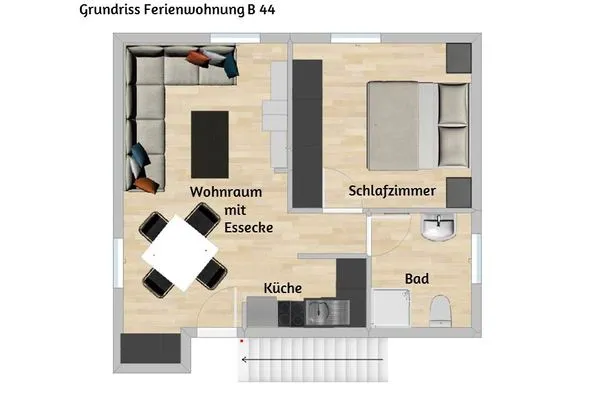 Grundriss  Ferienwohnung Ostseelaune
