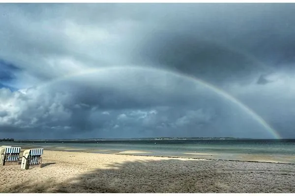Im Herbst gibt es die schönsten Regenbögen an der Flensburger Förde  Lille Hus