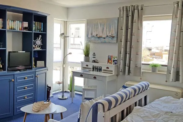 Wohnzimmer  Wohnung 10 - Kleiner Leuchtturm- in der Villa Monika