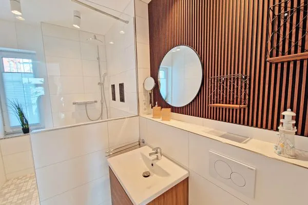 Badezimmer  Villa Küstenperle - App. Auszeit - Meerblick pur!
