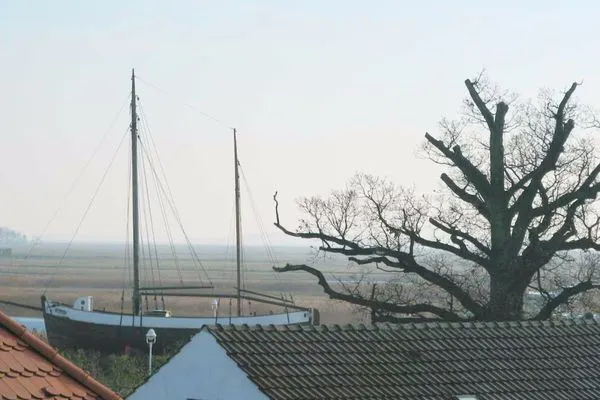 Blick über die Boddenlandschaft  de Obendtied - Wohnung 6 "Reet"