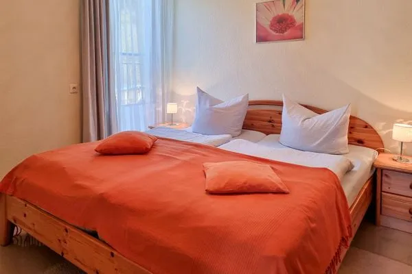 Schlafzimmer  Ferienhaus Zum Kreideblick, FW Seepferdchen