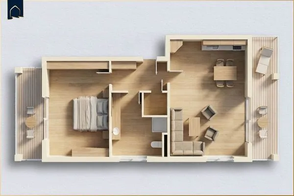 Grundriss Villa Petra App. Ahlbeck