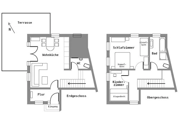 Grundriss  Ferienwohnung Guder