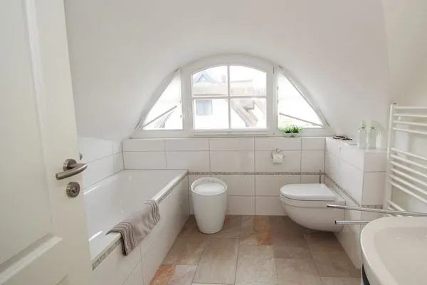 Badezimmer  Reethaus Seeschwalbe - strandnah
