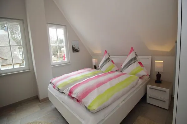 Schlafzimmer  Reethaus Seeschwalbe - strandnah