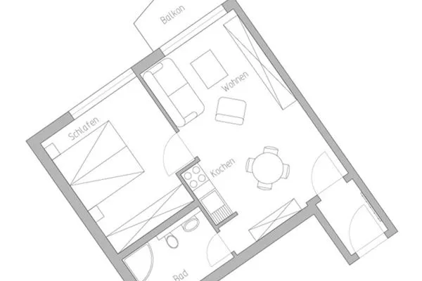 Grundriss  Schloonseevillen, Whg. 06