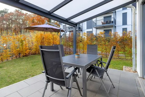 Terrasse  Bernsteinquartier, Ferienhaus 6e