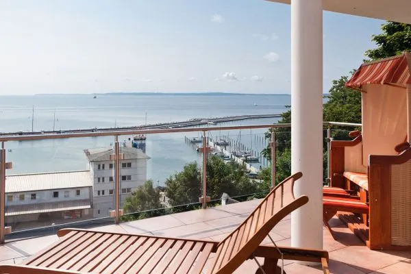 Balkon  Villa Friede-Marie, App. Meeresidyll - mit herrlichem Ostseeblick und Balkon