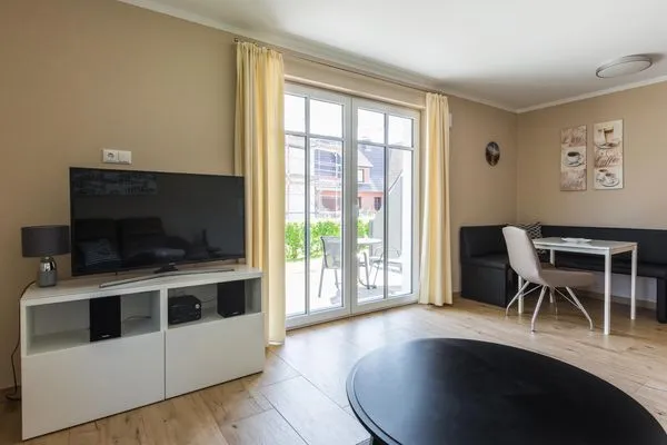 Wohnzimmer  Haus Muschelsucher, Birkenstraße 7a, App. 1