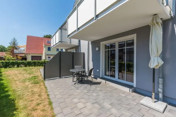 Terrasse  Haus Muschelsucher, Birkenstraße 7a, App. 1