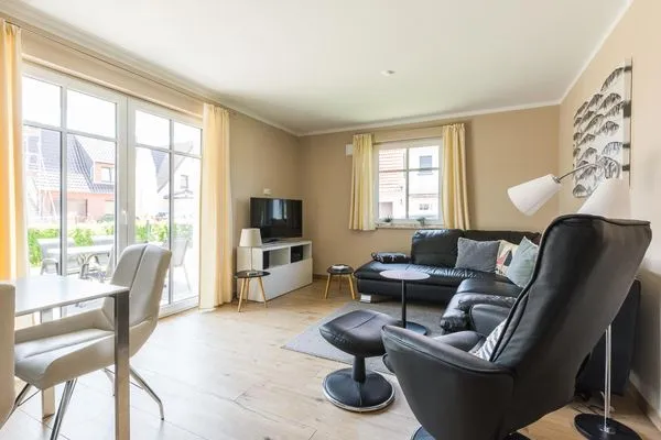 Wohnzimmer  Haus Muschelsucher, Birkenstraße 7a, App. 2