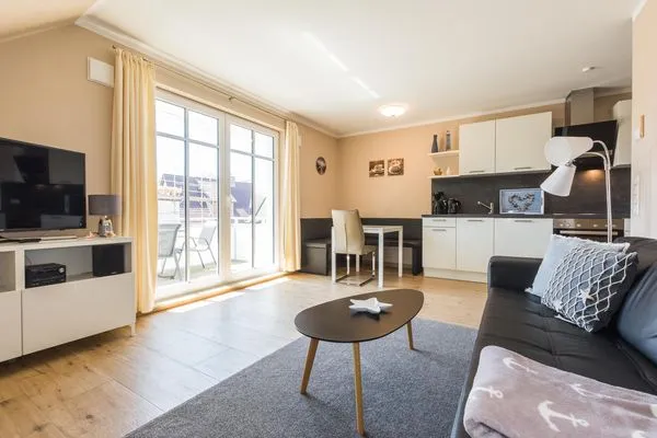 Wohnzimmer  Haus Muschelsucher, Birkenstraße 7a, App. 7