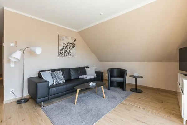 Wohnzimmer  Haus Muschelsucher, Birkenstraße 7a, App. 7