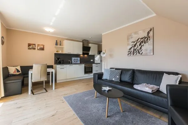 Wohnzimmer  Haus Muschelsucher, Birkenstraße 7a, App. 7