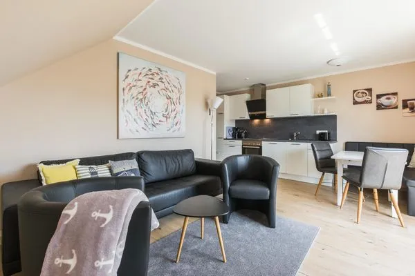 Wohnzimmer  Haus Muschelsucher, Birkenstraße 7a, App. 5