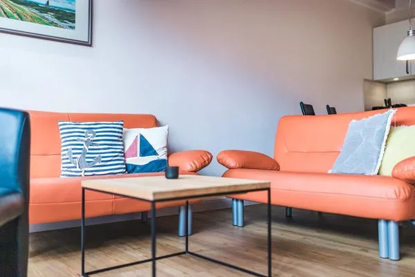 Wohnzimmer  Haus Muschelsucher, Dünenstraße 44, App. 3