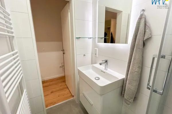Badezimmer Haus Anton-Günther-Straße 16 Ferienwohnung Strandglück