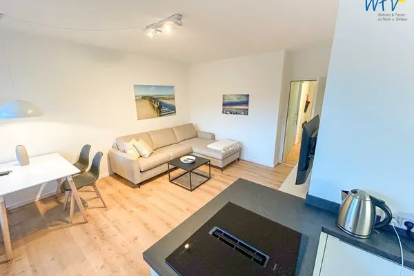 Wohnzimmer Haus Anton-Günther-Straße 16 Ferienwohnung Strandglück