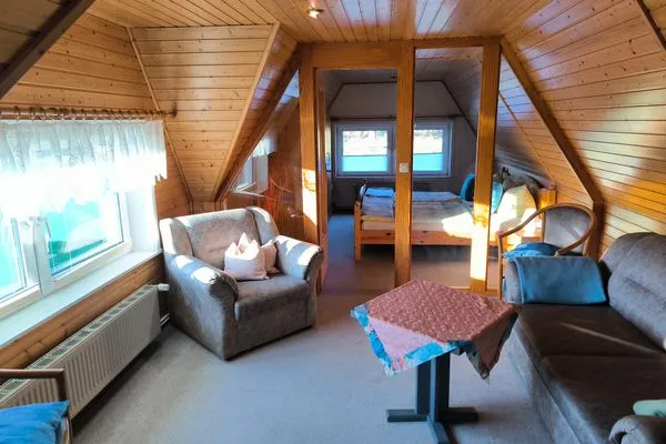 Wohnzimmer  Schwanensee Ferienhaus