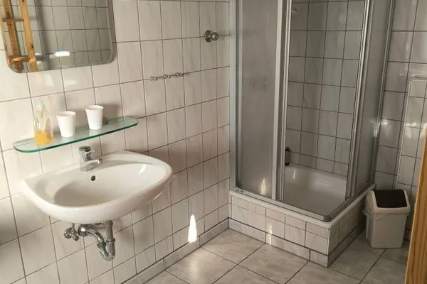 Badezimmer  Schwanensee Ferienhaus