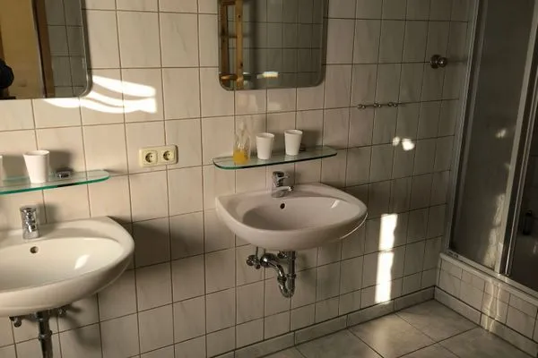 Badezimmer  Schwanensee Ferienhaus