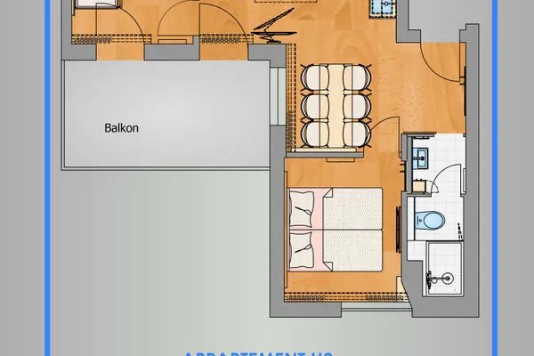 Grundriss  Nordstrandperle Ap. H3