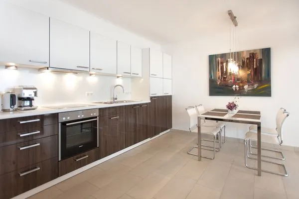 Küche / Küchenzeile  Villa Friede-Marie, App. Ariane - mit Balkon und traumhaften Meerblick