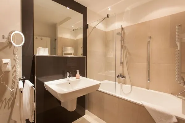 Badezimmer  Villa Friede-Marie, App. Ariane - mit Balkon und traumhaften Meerblick