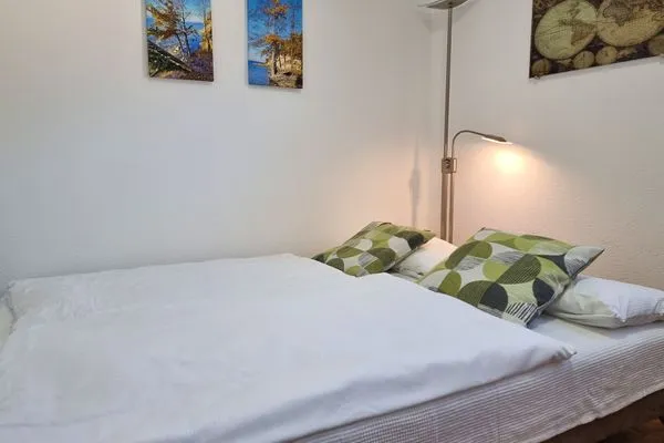 Schlafzimmer  Villa Am alten Kreidebruch, FW Strandläufer mit Balkon