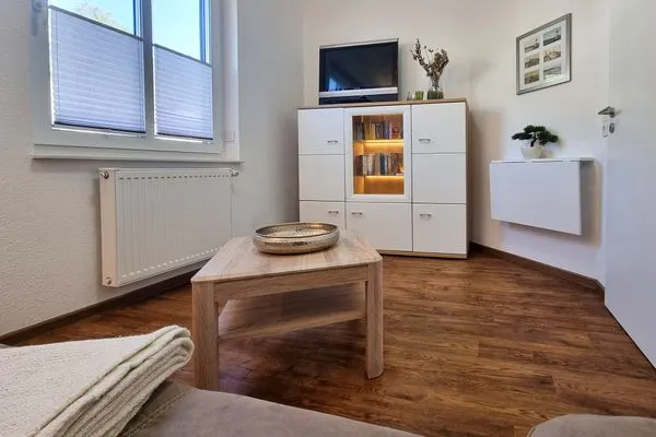 Schlafzimmer  Villa Am alten Kreidebruch, FW Strandläufer mit Balkon