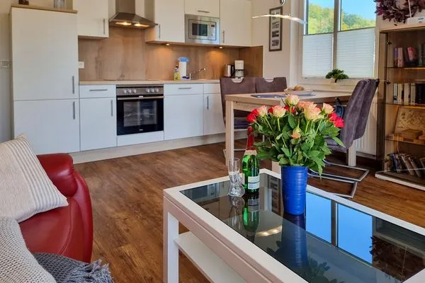 Küche / Küchenzeile  Villa Am alten Kreidebruch, FW Strandläufer mit Balkon
