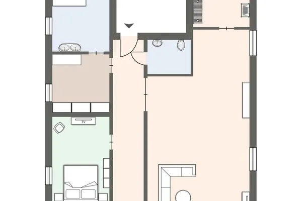 Strand No 1 Hotel Strand No 1 - Grand Suite - Meerblick SPO Bad - Grundriss