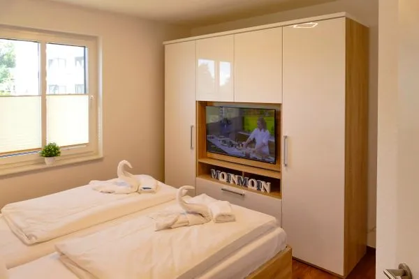 Schlafzimmer  Villa Am alten Kreidebruch, FW Lachmöwe - mit Balkon
